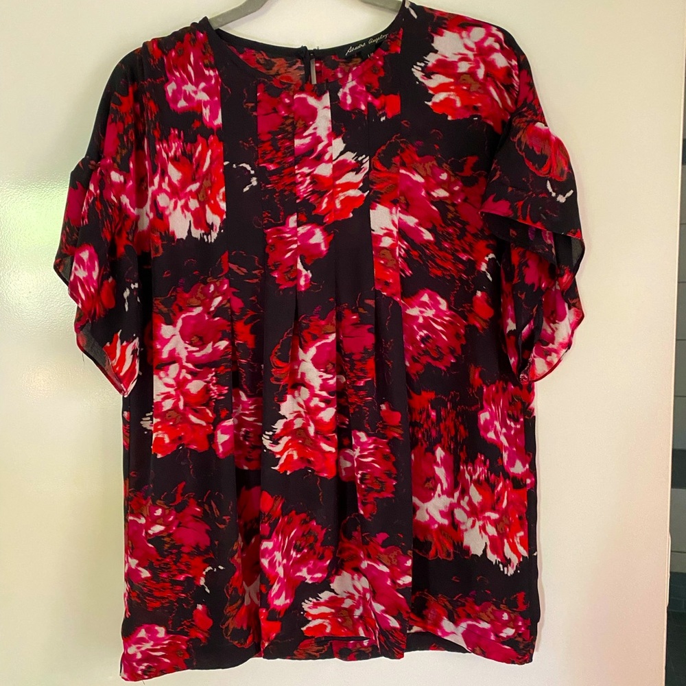 SANDRA AUGELAZZI BLOUSE Sz L .